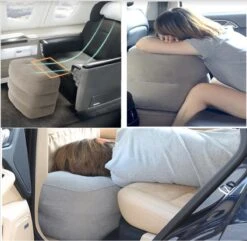 Vliegtuigbedje - Reiskussen - Voetensteun - Multifunctioneel Opblaasbaar Kussen Voor In Het Vliegtuig - Auto - Trein -Lionelo Winkel 1200x1170