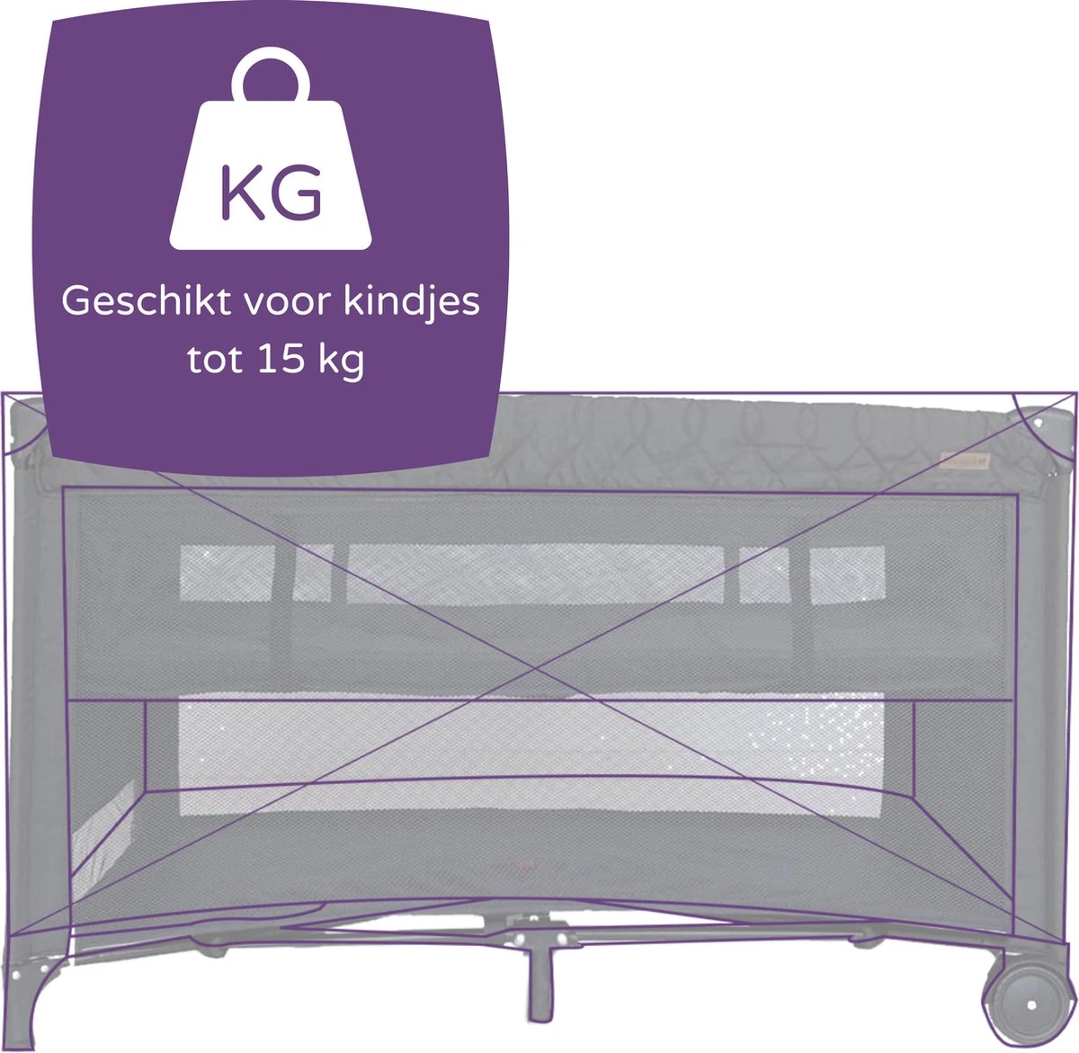 Prénatal Luxe Campingbedje Met Bodemverhoger - Inklapbaar Baby Campingbed - Reisbedje Met Wieltjes - Inclusief Bodemmatras - 120 X 60 Cm - Zwart 5 Prénatal Luxe Campingbedje Met Bodemverhoger - Inklapbaar Baby Campingbed - Reisbedje Met Wieltjes - Inclusief Bodemmatras - 120 X 60 Cm - Zwart - Afbeelding 5