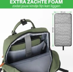 Brisby Slijtvaste Luiertas – Verzorgingstas – Met Buggymontage - Groen -Lionelo Winkel 1200x1179 6