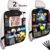 BOTC Autostoel Organizer - Luxe & Stevige Autostoel Organizer Met Tablet Houder - Set Van 2 - Auto Stoel Organiser - 10 Storage Pockets - Zwart - 2 Stuks