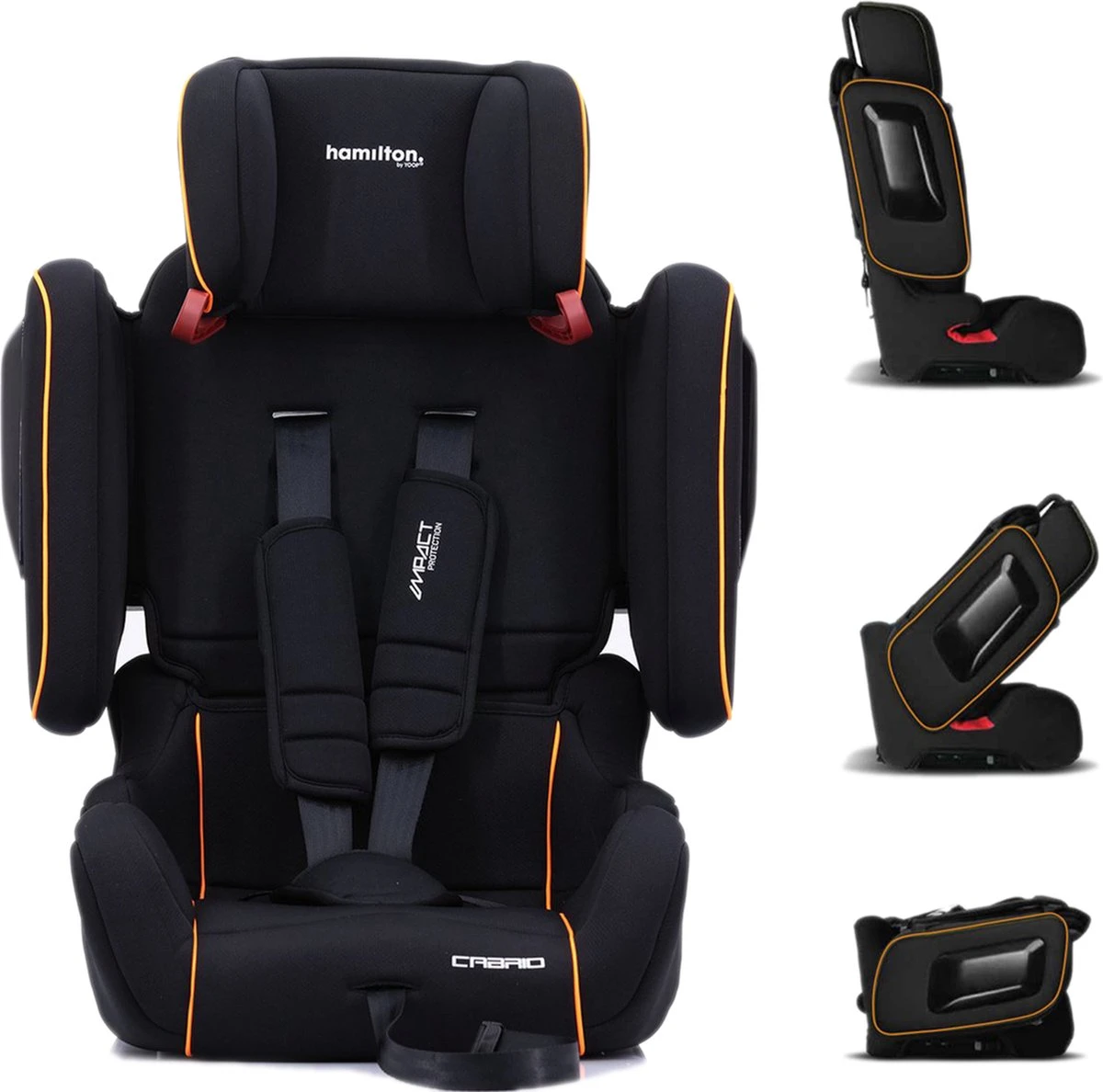 Hamilton By Yoop Cabrio Premium Opvouwbare Autostoel – Veilig, Comfortabel En Lichtgewicht Autozitje – Groep I, II, III Autostoeltje Voor 9 Maanden Tot 12 Jaar – Neon Oranje – ISOFIX Kliksysteem - 1e Opvouwbare Autostoel Ter Wereld 1 Hamilton By Yoop Cabrio Premium Opvouwbare Autostoel – Veilig, Comfortabel En Lichtgewicht Autozitje – Groep I, II, III Autostoeltje Voor 9 Maanden Tot 12 Jaar – Neon Oranje – ISOFIX Kliksysteem - 1e Opvouwbare Autostoel Ter Wereld