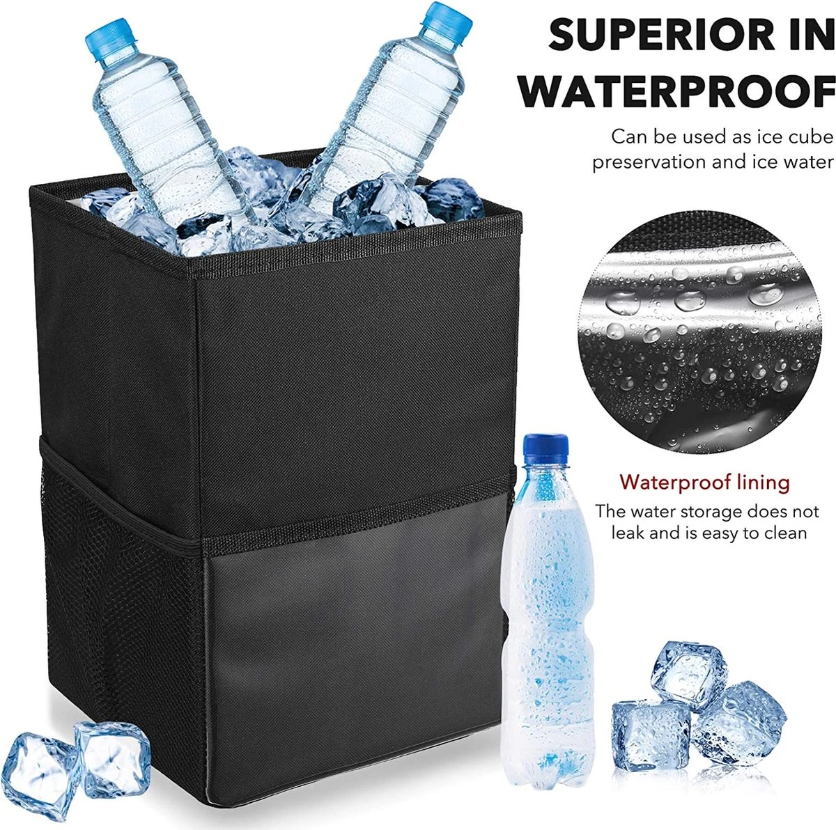 Merkloos Auto Afvalbak - Auto Accessories - Prullenbak Auto - Lekvrije Auto Vuilniszak Met Opbergzakken Multifunctioneel 6 Merkloos Auto Afvalbak - Auto Accessories - Prullenbak Auto - Lekvrije Auto Vuilniszak Met Opbergzakken Multifunctioneel - Afbeelding 6