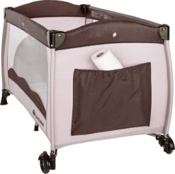 TecTake - Kinder Reisbed Babybed - Beige / Bruin - 402417 - 126x65x80 Cm Met Draagtas -Lionelo Winkel 1200x1194 10
