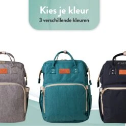 Luiertas Rugzak - Monx Luiertas Verzorgingstas Met Uitklapbaar Babybedje - Overzichtelijke Luierrugzak Extra Buggy En Kinderwagen Haken Inclusief Geïsoleerde Flessenhouder - Groen -Lionelo Winkel 1200x1194 6