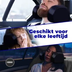 HBRK – Hoofdsteun Auto – Nekkussen – Hoofdkussen Kinderen & Volwassenen – Neksteun – Autokussen – Reiskussen Veiligheid – Verstelbaar – Zwart -Lionelo Winkel 1200x1198 15