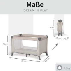 Hauck Dream N Play Campingbedje Set - Met Matras En Muggennet - Beige -Lionelo Winkel 1200x1199 22