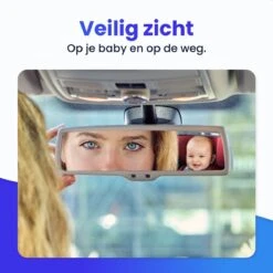 Autospiegel Baby - Achteruitkijkspiegel - Eenvoudig Monteren - Hoofdsteun Achterbank - EJC Products -Lionelo Winkel 1200x1200 1039