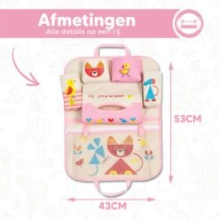 Merkloos Bablue Autostoel Organizer Voor Kinderen - Roze - Veel Verschillende Vakjes - Leuke Vormgeving - Autostoel Beschermer Voor Kinderen - Auto Organizer Kind - Reistafel Voor Kinderen - Auto Organizer Kinderen - Autostoel Tafeltje Kind -Lionelo Winkel 1200x1200 1047