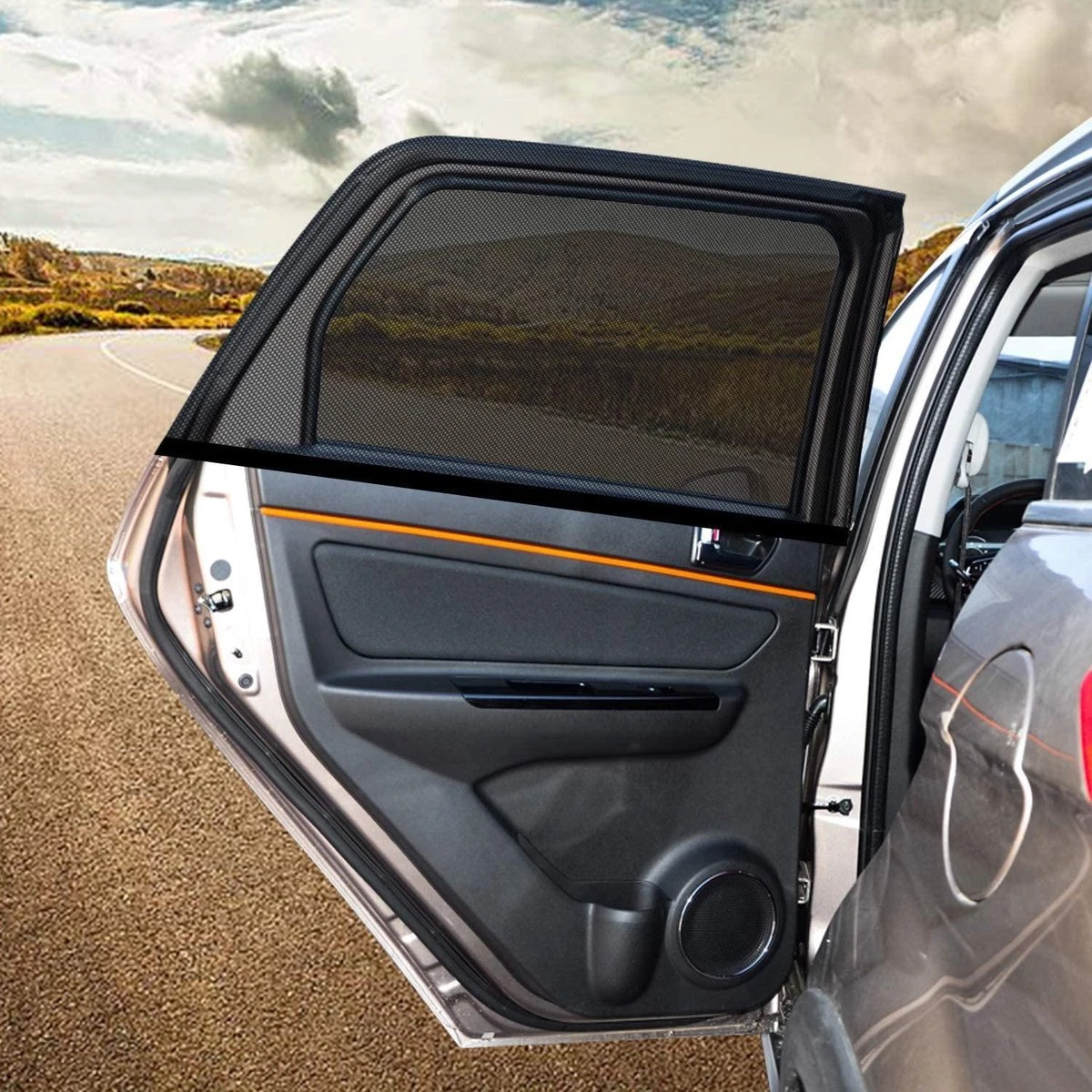 Zonwering Auto - UV Protectie - Luxe Zonneschermen - Zijruit 2 Stuks - Zonnescherm Auto - Bescherm Uw Baby En Kinderen 2 Zonwering Auto - UV Protectie - Luxe Zonneschermen - Zijruit 2 Stuks - Zonnescherm Auto - Bescherm Uw Baby En Kinderen - Afbeelding 2