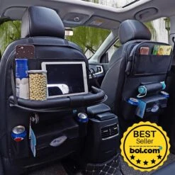 Merkloos PREMIUM Autostoel Organizer - Carseat Organiser - Auto Stoel Organizer - Tablet Houder - Auto Tafeltje - Auto Organizer - Beker Houder - Paraplu Houder - Tissue Doos Houder -Lionelo Winkel 1200x1200 1123