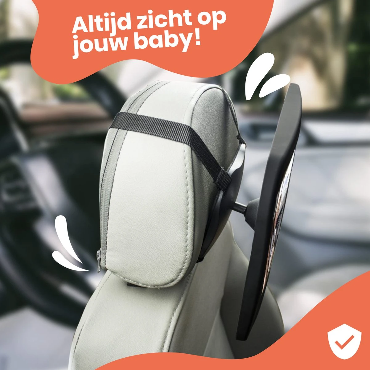 Baby Auto Spiegel - Achterbank Spiegel Baby - Verstelbare Achteruitkijkspiegel - Kinderspiegel 4 Baby Auto Spiegel - Achterbank Spiegel Baby - Verstelbare Achteruitkijkspiegel - Kinderspiegel - Afbeelding 4