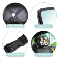 Autospiegel Baby - Verstelbare Achteruitkijkspiegel - Babyspiegel Voor Achterbank - Baby On Board Met Zuignap -Lionelo Winkel 1200x1200 1316