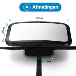Verstelbare Baby Achteruitkijk Autospiegel - Auto Veiligheidsspiegel Baby - Achterbank Spiegel Baby - AutoSpiegel Baby - Babyspiegel Auto - Kinder Autospiegel - Zwart -Lionelo Winkel 1200x1200 1319