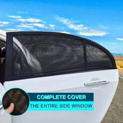 CUBEXCOM® Auto Zonnescherm, Autoraamschaduwen Voor Baby, Kinderen, Volwassenen En Huisdieren, 2 STUKS, Autoruit Zonwering, Universele Zonnescherm Zonnewering, Auto Klamboe Gordijn, UV Zonbescherming Protectie, Anti-Verblinding -Lionelo Winkel 1200x1200 1355