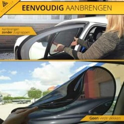 Lifestyle Living Zonnescherm Auto Zijruit – Zonwering Voor Baby En Kind – Zonder Zuignappen – UV Protectie – 2 Stuks – 51 X 31CM – Statisch - Zelfklevend -Lionelo Winkel 1200x1200 1371