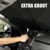 EXTRA GROOT Zonnescherm / Autoparaplu - Binnenkant Voorruit Auto - Opvouwbaar - Hitte En UV Bescherming 148X86cm