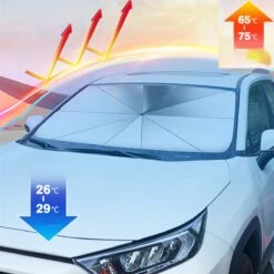 EXTRA GROOT Zonnescherm / Autoparaplu - Binnenkant Voorruit Auto - Opvouwbaar - Hitte En UV Bescherming 148X86cm -Lionelo Winkel 1200x1200 1424