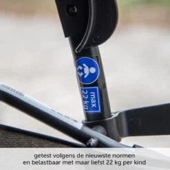 ABC Design Duo Kinderwagen Twin Circle Line - Inclusief Regenhoes - Woven Graphite -Lionelo Winkel 1200x1200 343