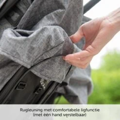 ABC Design Duo Kinderwagen Twin Circle Line - Inclusief Regenhoes - Woven Graphite -Lionelo Winkel 1200x1200 347