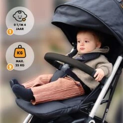 Deryan Luxe XP Buggy XL - Compact Lichtgewicht - Zwart -Lionelo Winkel 1200x1200 372