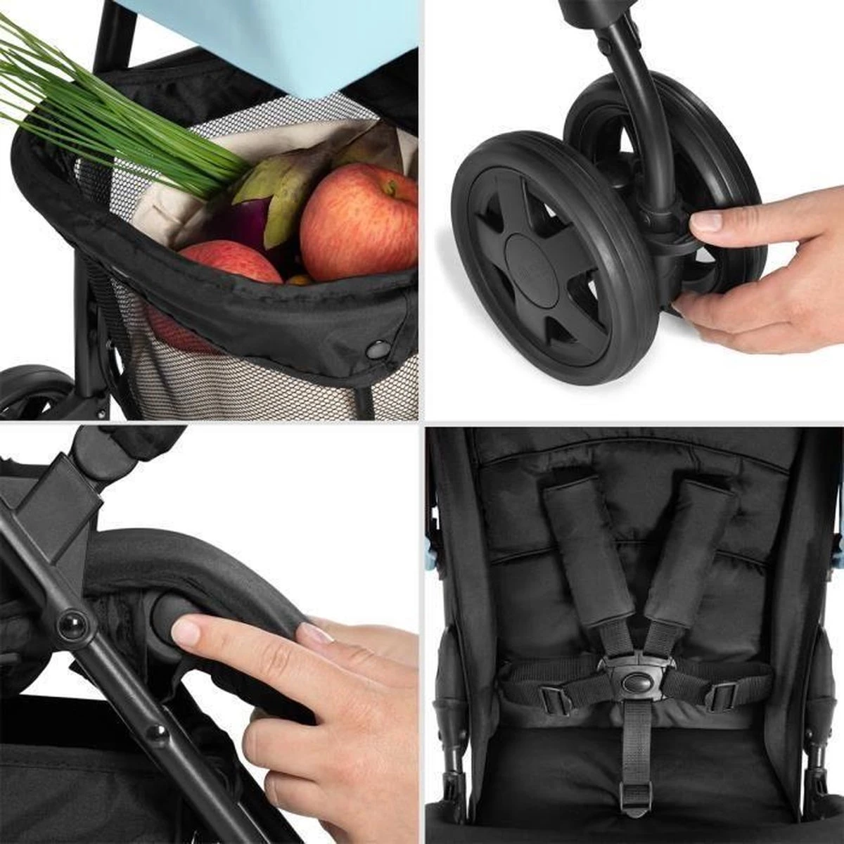 HAUCK Sport Wandelwagen Met Wandelstok - Blauw 3 HAUCK Sport Wandelwagen Met Wandelstok - Blauw - Afbeelding 3