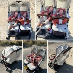 Deryan Luxe Rolo X2 Dubbele Buggy - Duo Buggy - Creme -Lionelo Winkel 1200x1200 399