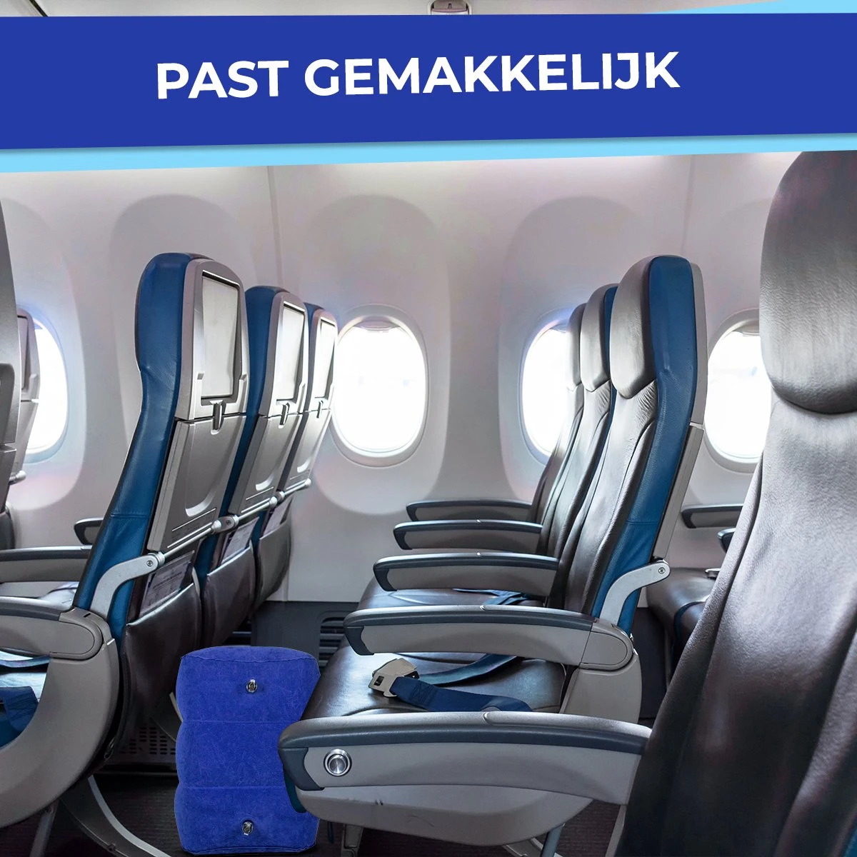 Merkloos Voetensteun - Vliegtuigbedje - Premium Quality XL - Reisbedje - Met Speciale Draagtas - Vliegtuig Kussen - Voetenbankje Of Poef - Met Slaapmasker & Pomp - Grijs 2 Merkloos Voetensteun - Vliegtuigbedje - Premium Quality XL - Reisbedje - Met Speciale Draagtas - Vliegtuig Kussen - Voetenbankje Of Poef - Met Slaapmasker & Pomp - Grijs - Afbeelding 2