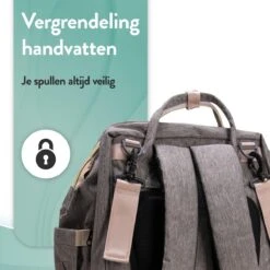 Luiertas Rugzak - Monx Luiertas Verzorgingstas Met Uitklapbaar Babybedje - Overzichtelijke Luierrugzak Extra Buggy En Kinderwagen Haken Inclusief Geïsoleerde Flessenhouder - Grijs -Lionelo Winkel 1200x1200 463