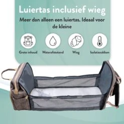 Luiertas Rugzak - Monx Luiertas Verzorgingstas Met Uitklapbaar Babybedje - Overzichtelijke Luierrugzak Extra Buggy En Kinderwagen Haken Inclusief Geïsoleerde Flessenhouder - Grijs -Lionelo Winkel 1200x1200 465
