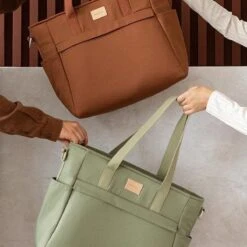 Nobodinoz Baby On The Go Luiertas Olive Green -Lionelo Winkel 1200x1200 474