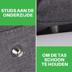Brisby Slijtvaste Luiertas - Verzorgingstas Groot - Grijs - Inclusief Verschoonmatje - Isoleervakken - Fopspeen Houder - Makkelijk Te Bevestigen Aan De Kinderwagen -Lionelo Winkel 1200x1200 484