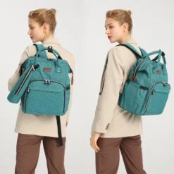 Miss Lulu Luiertas Rugzak - Inclusief Buggy En Kinderwagen Haken - Groen (E6705 GN) -Lionelo Winkel 1200x1200 514