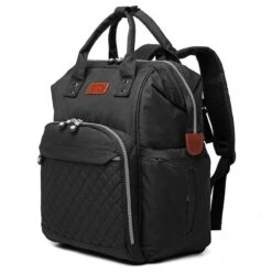 Miss Lulu Luiertas Rugzak - Inclusief Buggy En Kinderwagen Haken - Zwart (E6705 BK) -Lionelo Winkel 1200x1200 533