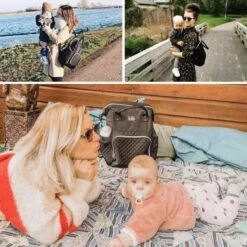 NanaBeebi Luiertas Rugzak Met Verschoonmatje - Zwart - Inclusief Flessenwarmhouder - Kinderwagenhaken En Isoleervak -Lionelo Winkel 1200x1200 548