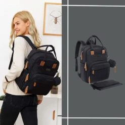 Luiertas Rugzak - Incl. Buggy / Kinderwagen Haken En Verschoningsmat - Complete Set - Zwart Van Zedar -Lionelo Winkel 1200x1200 573