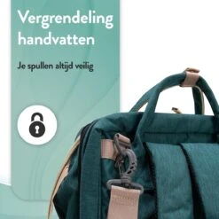Luiertas Rugzak - Monx Luiertas Verzorgingstas Met Uitklapbaar Babybedje - Overzichtelijke Luierrugzak Extra Buggy En Kinderwagen Haken Inclusief Geïsoleerde Flessenhouder - Groen -Lionelo Winkel 1200x1200 595