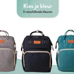 Luiertas Rugzak - Monx Luiertas Verzorgingstas Met Uitklapbaar Babybedje - Overzichtelijke Luierrugzak Extra Buggy En Kinderwagen Haken Inclusief Geïsoleerde Flessenhouder - Zwart -Lionelo Winkel 1200x1200 671