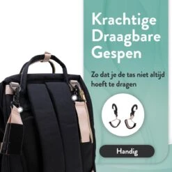 Luiertas Rugzak - Monx Luiertas Verzorgingstas Met Uitklapbaar Babybedje - Overzichtelijke Luierrugzak Extra Buggy En Kinderwagen Haken Inclusief Geïsoleerde Flessenhouder - Zwart -Lionelo Winkel 1200x1200 676