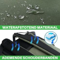 Brisby Slijtvaste Luiertas – Verzorgingstas - Two Tone Groen En Zwart - Inclusief Verschoonmatje - Isoleervakken - Met Geïntegreerde Kinderwagen Haken -Lionelo Winkel 1200x1200 683