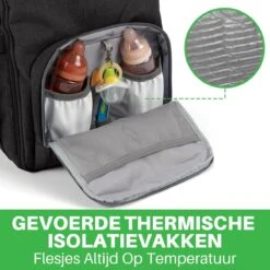 Brisby Slijtvaste Luiertas – Verzorgingstas – Met Buggymontage - Zwart -Lionelo Winkel 1200x1200 716