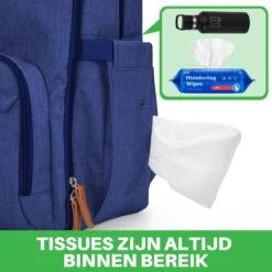 Brisby Slijtvaste Luiertas – Verzorgingstas – Met Buggymontage - Blauw -Lionelo Winkel 1200x1200 748
