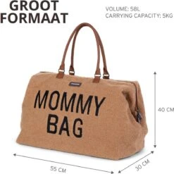 Childhome Mommy Bag Groot - Teddy - Beige -Lionelo Winkel 1200x1200 761