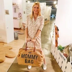 Childhome Mommy Bag Groot - Teddy - Beige -Lionelo Winkel 1200x1200 762