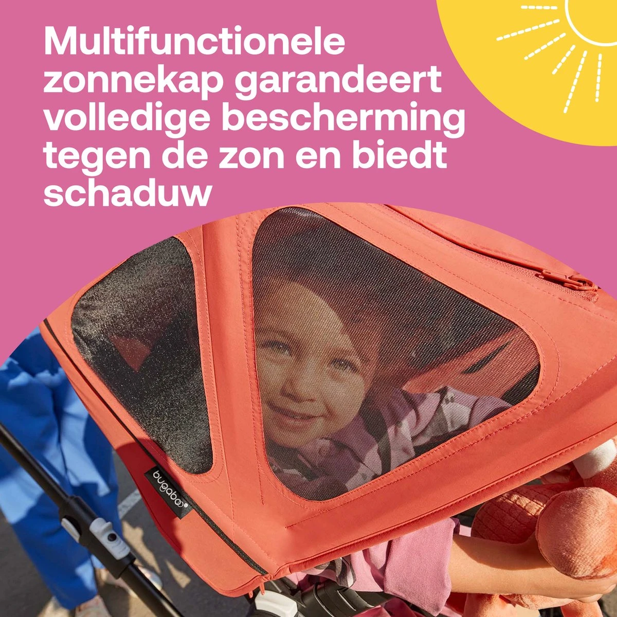 Bugaboo Fox3/Cameleon3 Breezy Zonnekap - Pine Green 4 Bugaboo Fox3/Cameleon3 Breezy Zonnekap - Pine Green - Afbeelding 4