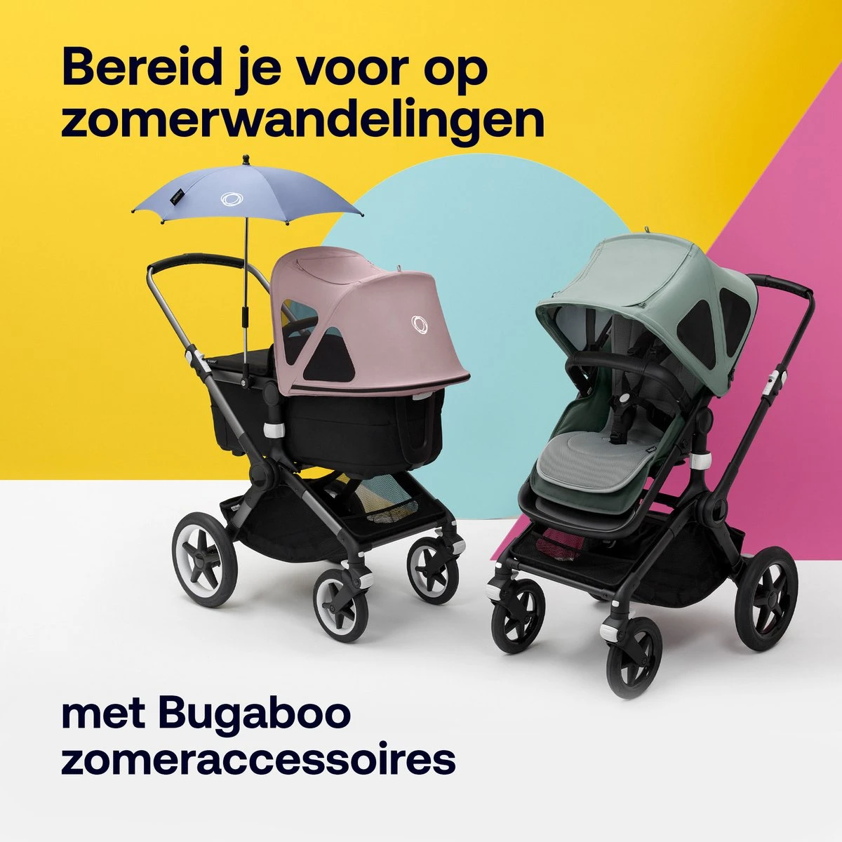 Bugaboo Fox3/Cameleon3 Breezy Zonnekap - Pine Green 7 Bugaboo Fox3/Cameleon3 Breezy Zonnekap - Pine Green - Afbeelding 7