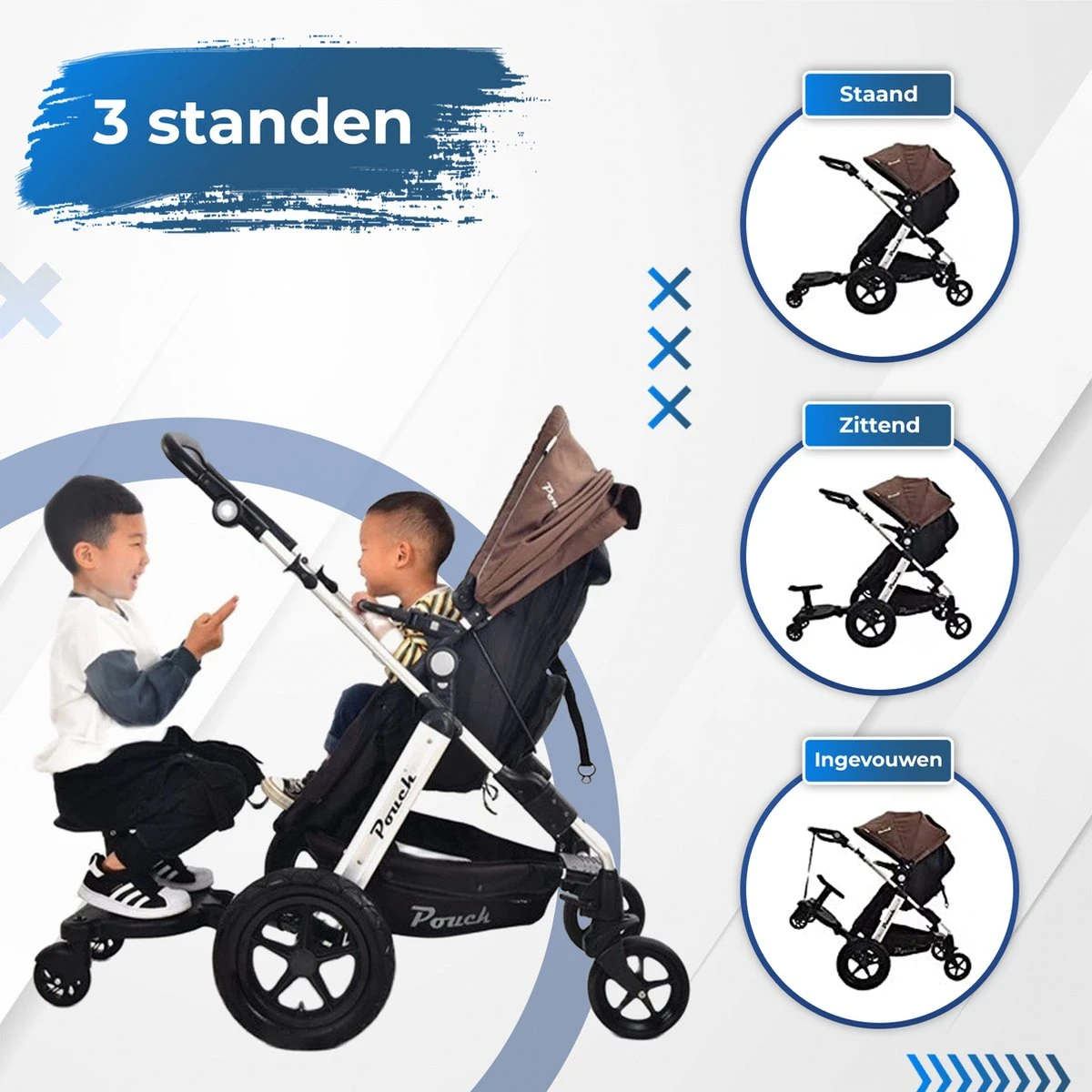 MESC Meerijdplankje Universeel Voor Buggy En Kinderwagen - Meerijdplankje Met Zitje 3 MESC Meerijdplankje Universeel Voor Buggy En Kinderwagen - Meerijdplankje Met Zitje - Afbeelding 3