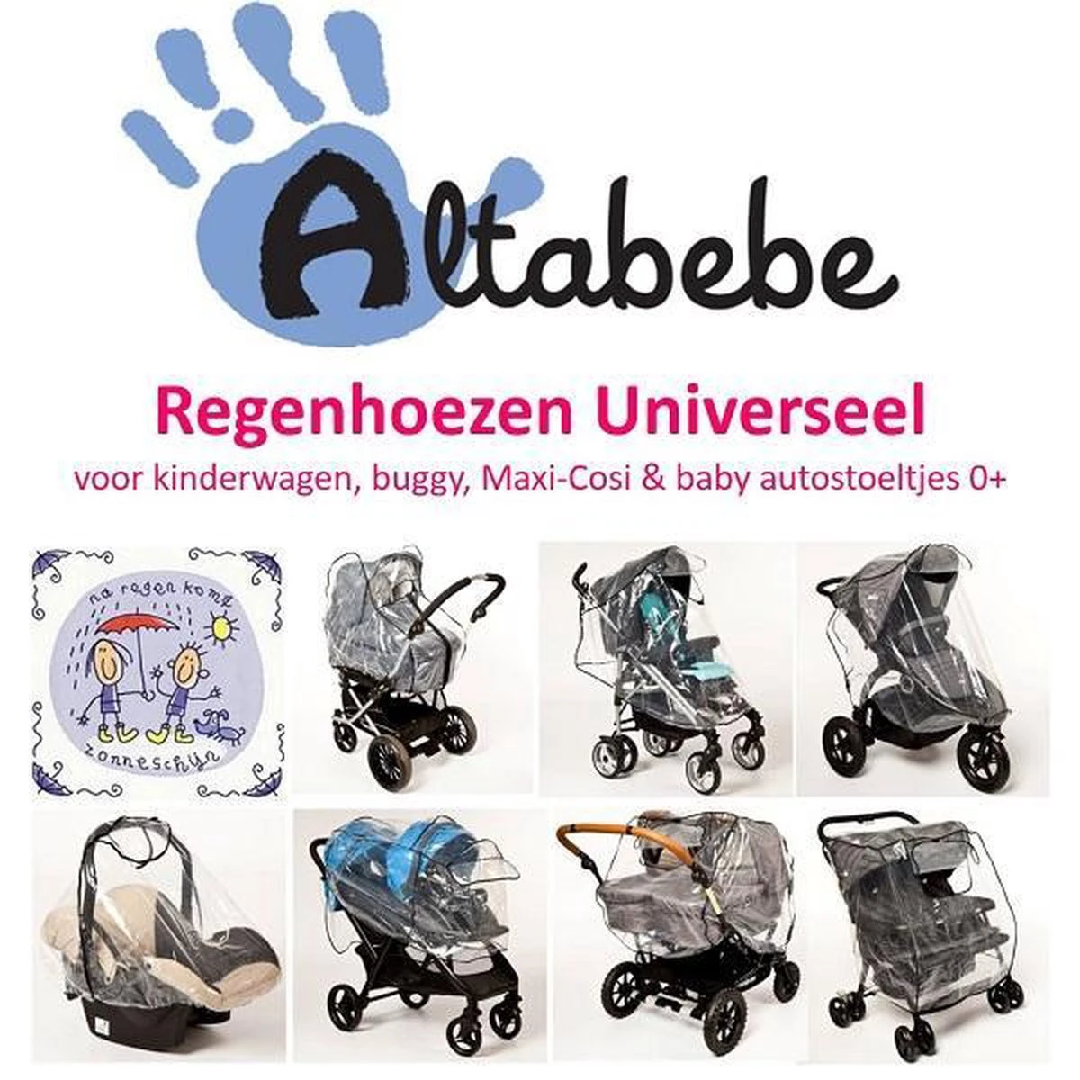 Altabebe - Regenhoes MaxiCosi - Regenscherm Autostoel Baby Universeel 2 Altabebe - Regenhoes MaxiCosi - Regenscherm Autostoel Baby Universeel - Afbeelding 2