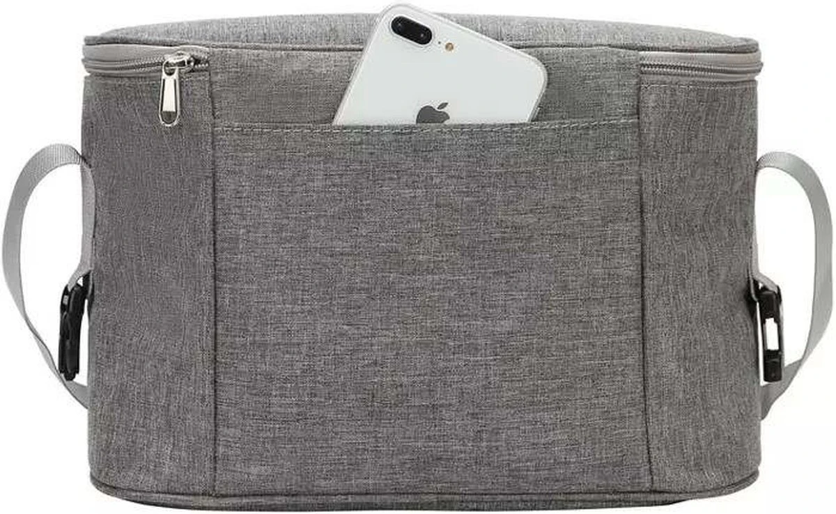 Jinius ® - Kinderwagen Organizer - Buggy Organizer - Luiertas - Kinderwagen Opbergtas - Zwart 4 Jinius ® - Kinderwagen Organizer - Buggy Organizer - Luiertas - Kinderwagen Opbergtas - Zwart - Afbeelding 4