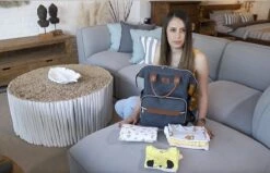 Periwinkle - Luiertassen - Waterproof Baby Verzorgingstas - Baby Rugzak - Luiertas - Verzorgingstas - Linnen - Bordeaux -Lionelo Winkel 1200x772 3