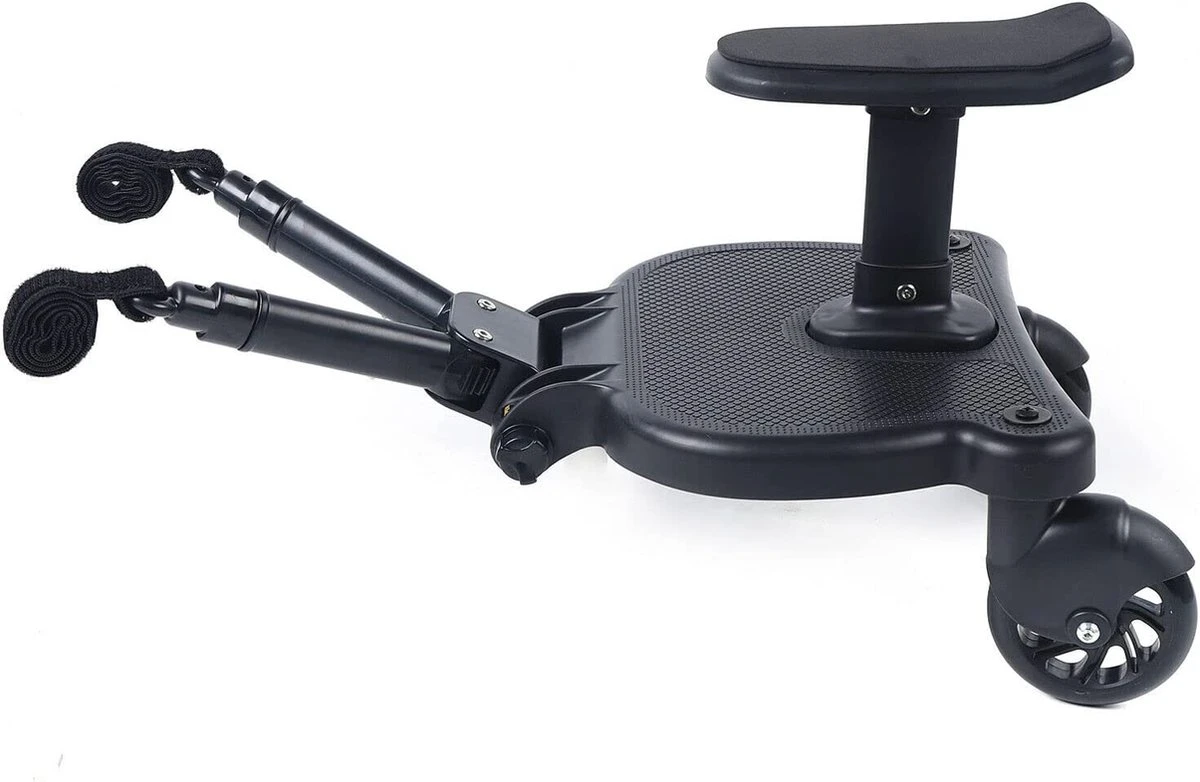 Merkloos Meerijdplankje - Kinderwagen - Buggy - KANT EN KLAAR - Al In Elkaar Gezet! - Met Zitje Voor Uw Kind - Zwart 4 Merkloos Meerijdplankje - Kinderwagen - Buggy - KANT EN KLAAR - Al In Elkaar Gezet! - Met Zitje Voor Uw Kind - Zwart - Afbeelding 4